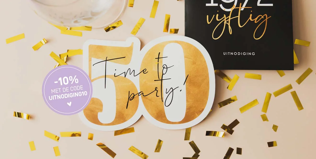 uitnodiging verjaardag 50 jaar