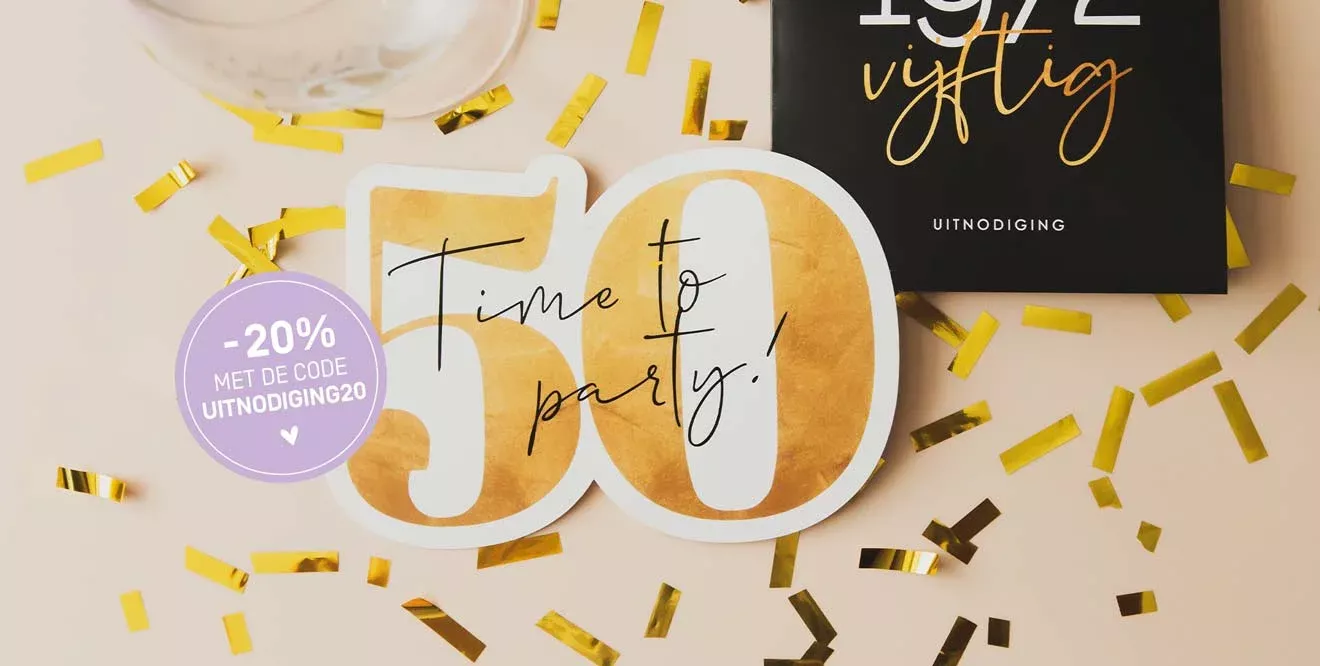 uitnodiging verjaardag 50 jaar