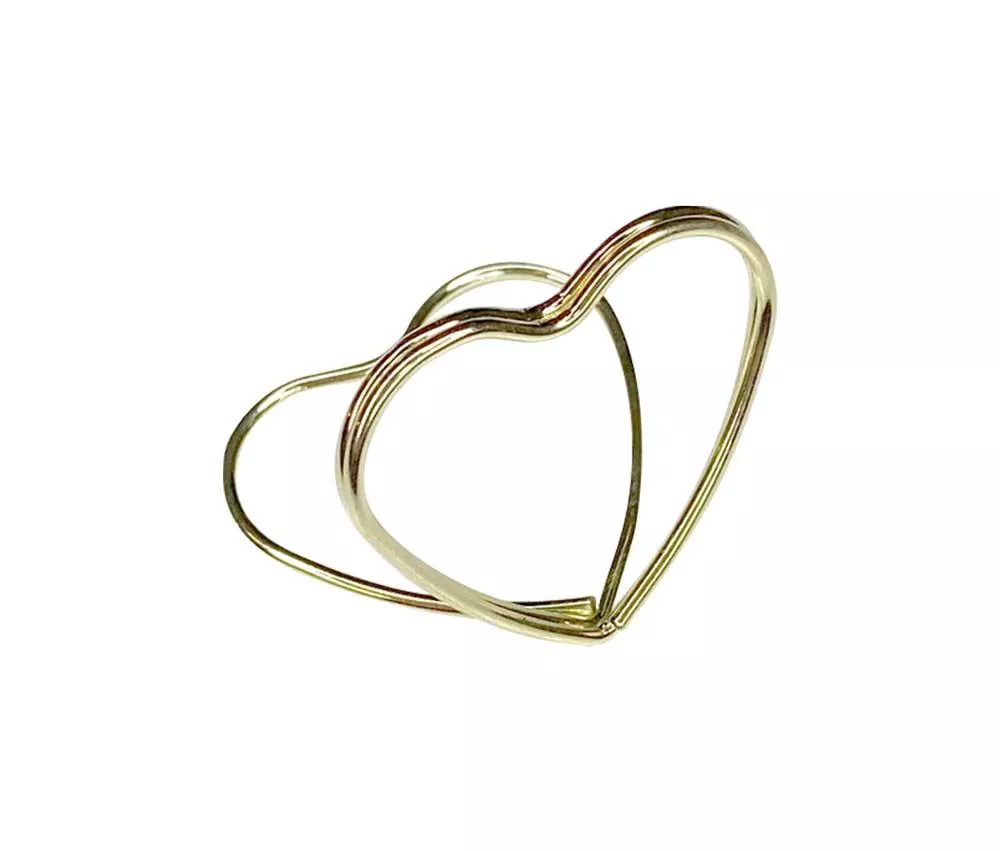 Naamkaartjes houder goud hartje