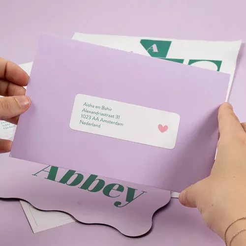 adresstickers geboortekaartje