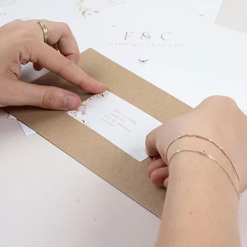 adressticker bruiloft