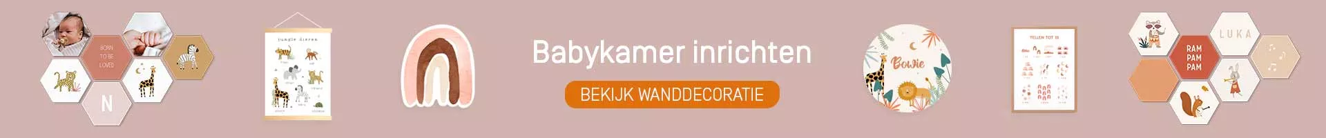 banner wanddecoratie babykamer