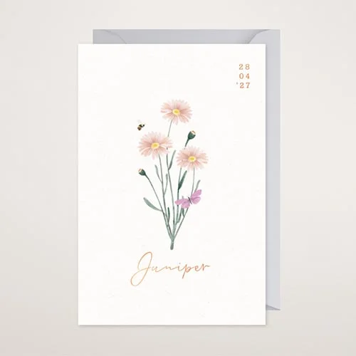 geboortekaartje april geboortebloem