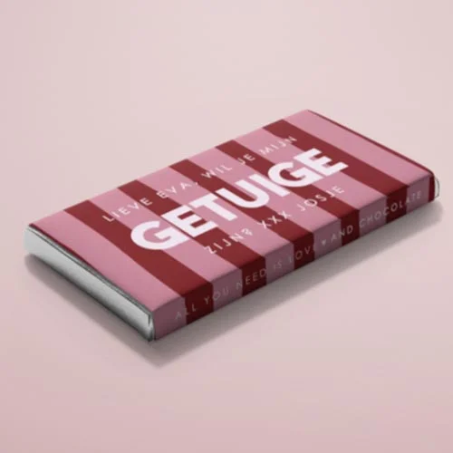 chocolade reep cadeau getuigen