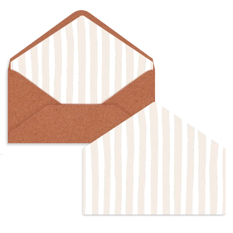 Inlay beige gestreept