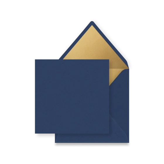 Envelop inlay donkerblauw