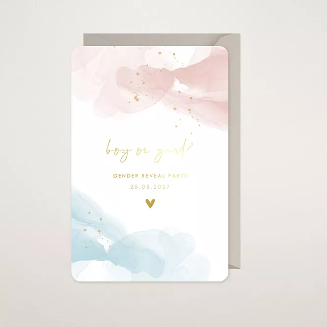 Gender reveal uitnodiging