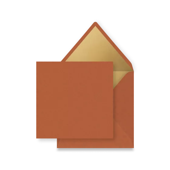 Envelop inlay roestbruin