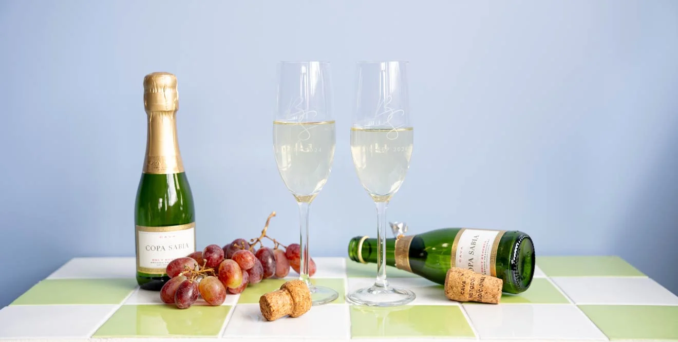 champagneglazen graveren