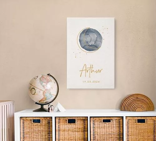 Canvas van geboortekaartje