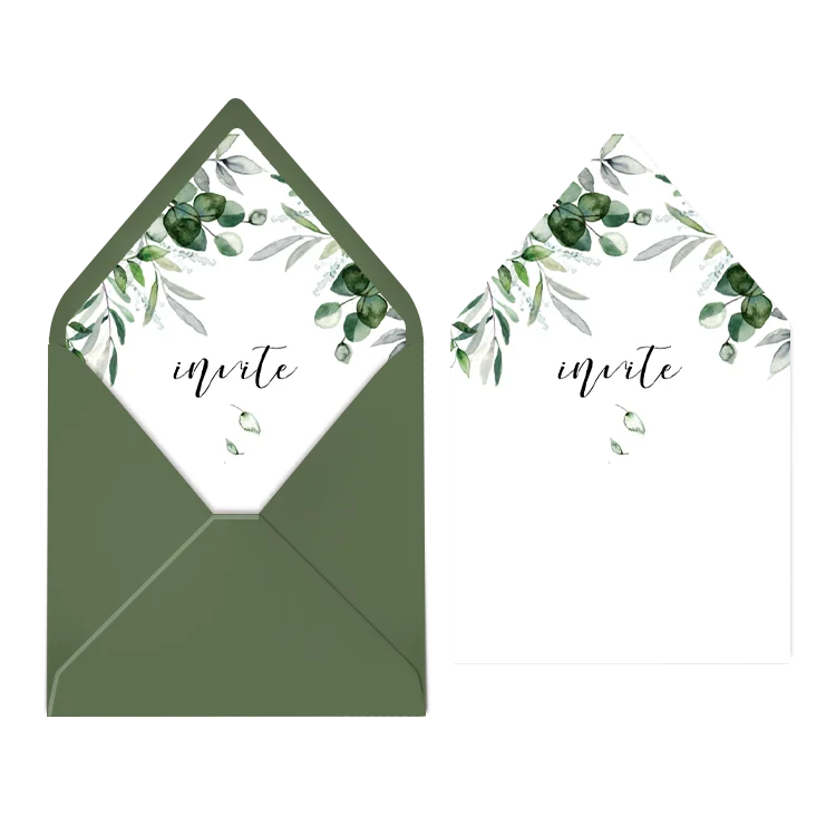 Inlay eucalyptus invite