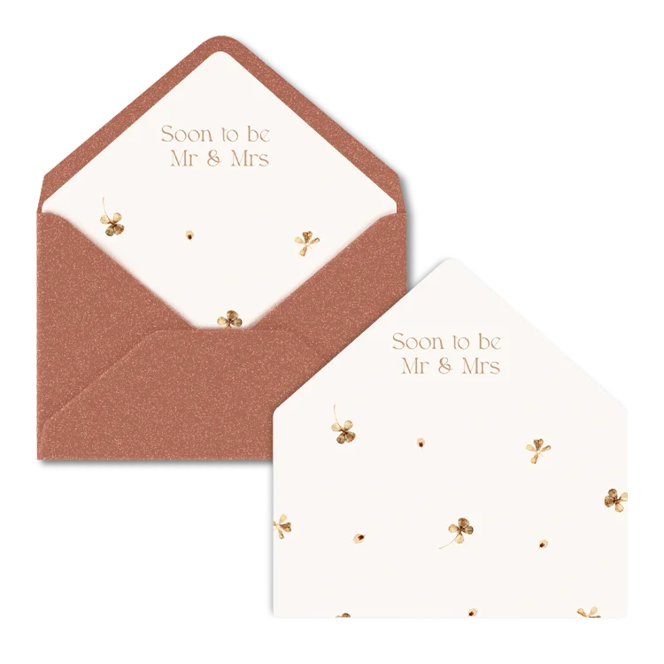 Inlay gedroogde bloemen beige
