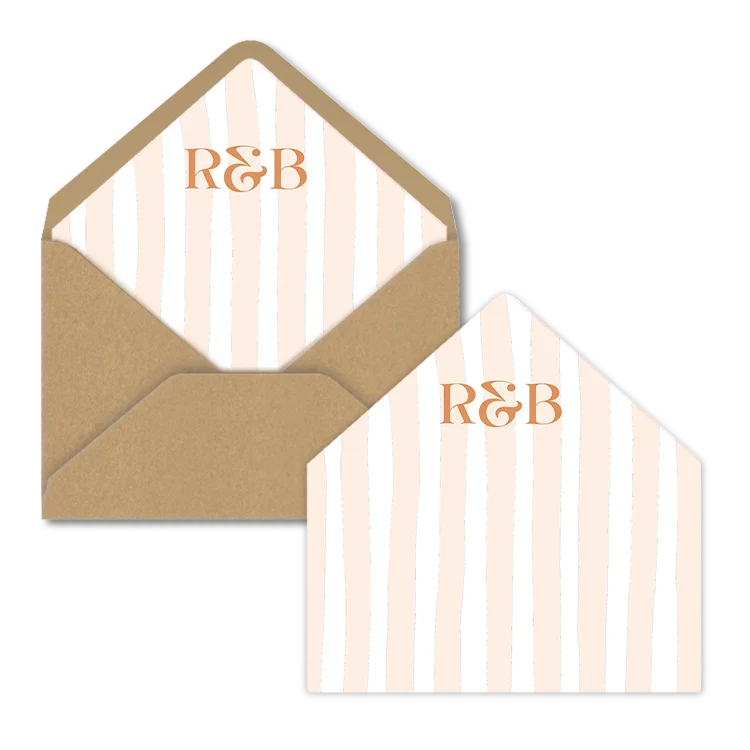 Inlay peach strepen