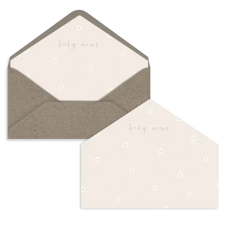 Inlay beige bloemetjes