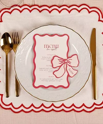 kerst menukaarten en naamkaartjes