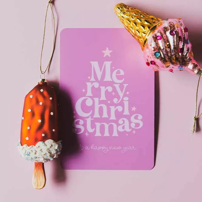 teksten op kerstkaart