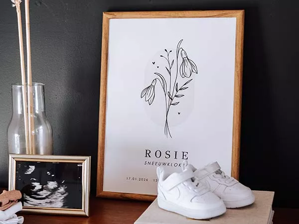 Wanddecoratie geboorteposter