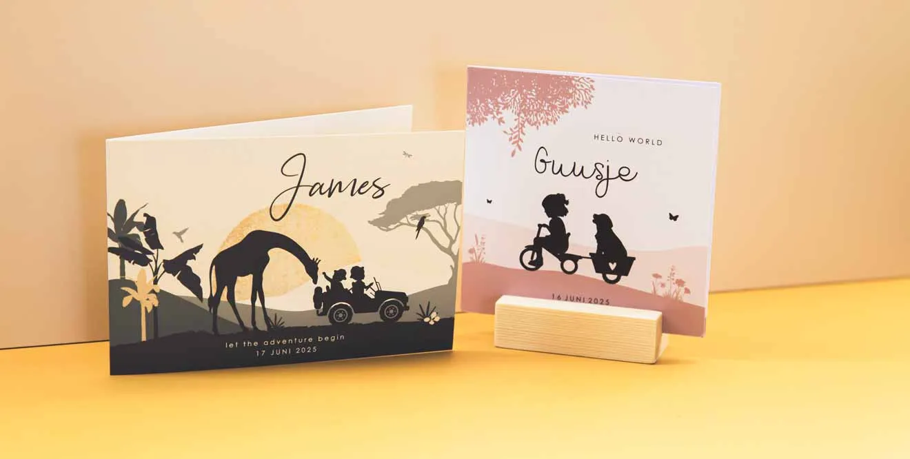 geboortekaartjes silhouet