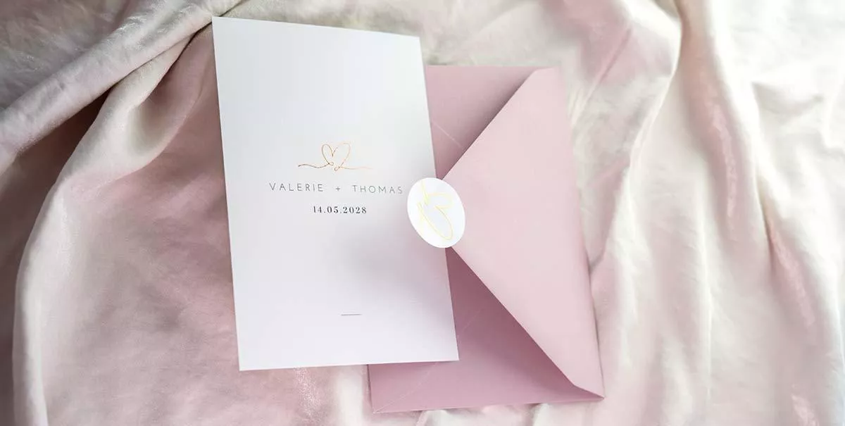 Trouwkaarten met clean design