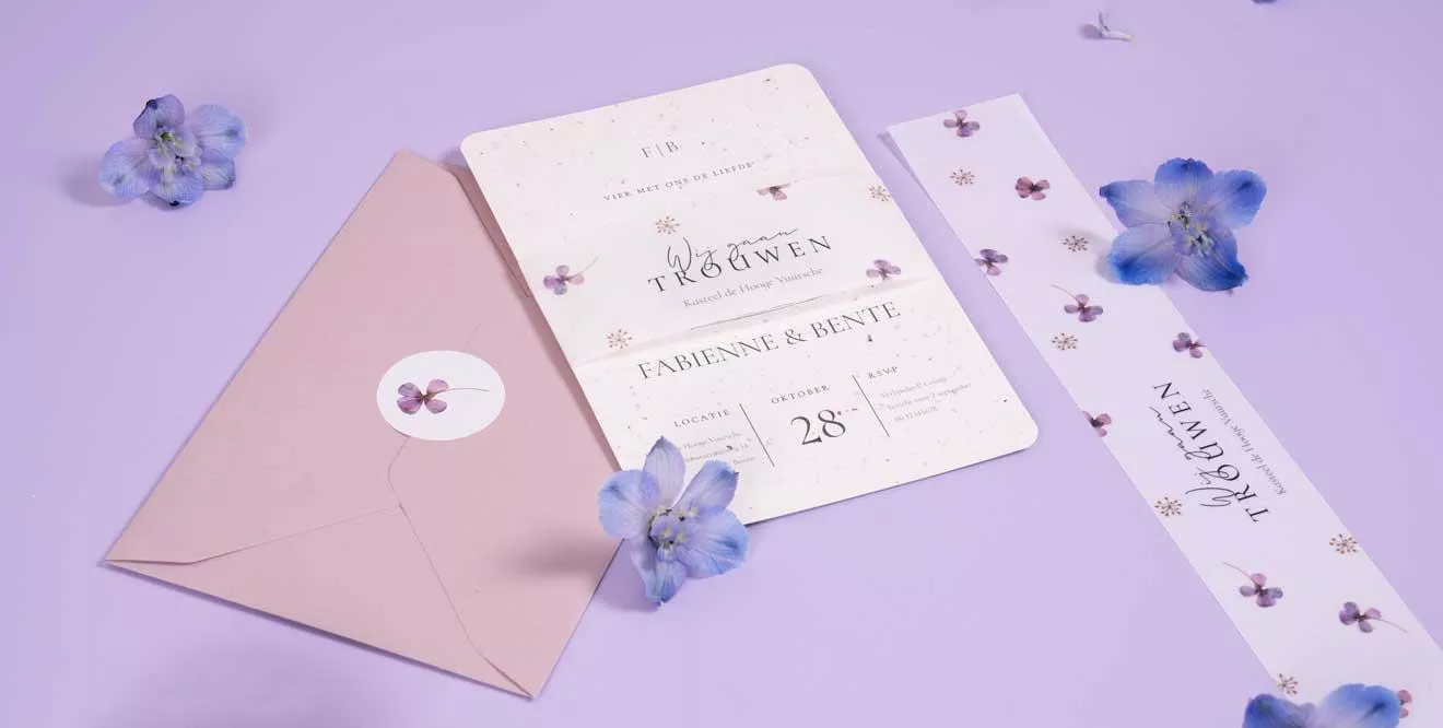 trouwkaarten floral