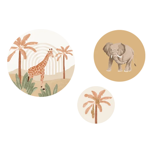 muurcirkel set jungle