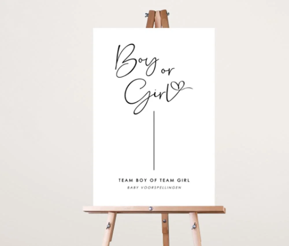 gender reveal bord