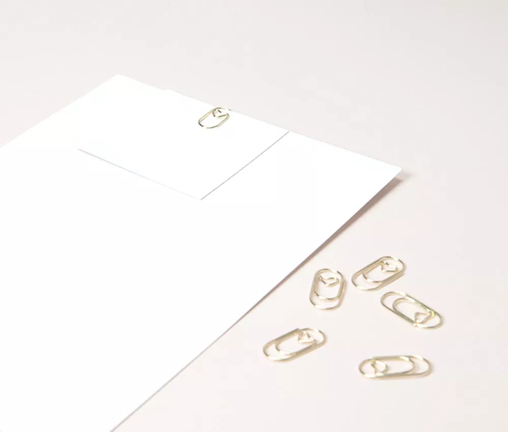 mini gouden paperclip hart
