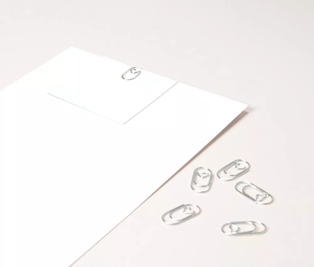 mini zilveren paperclip hart
