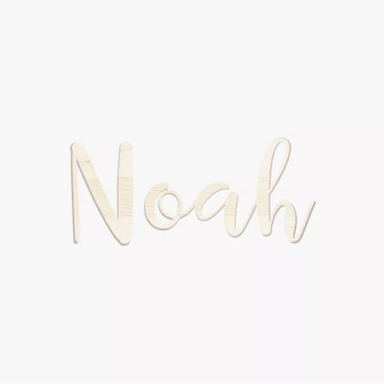 houten naam babykamer