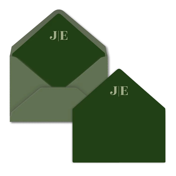 Inlay initialen donkergroen