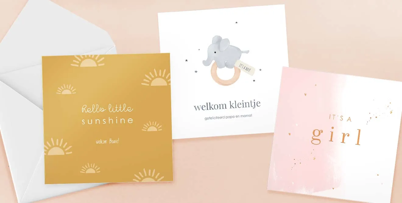 felicitatiekaarten geboorte