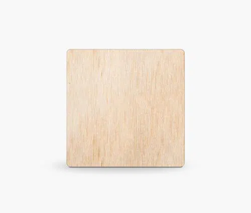 houten kerstkaart zelf maken enkel vierkant