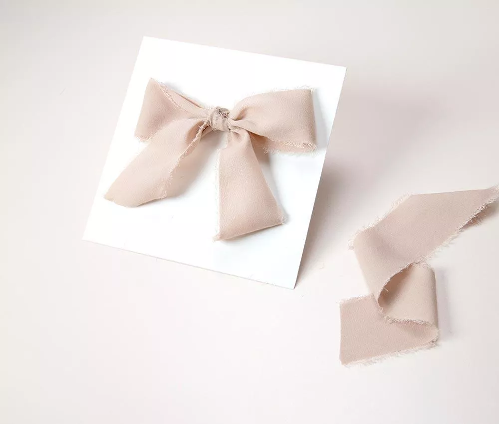zijden lint beige