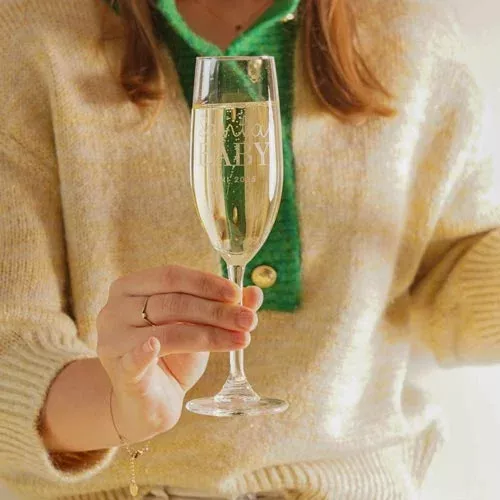 champagneglas zwangerschapsaankondiging